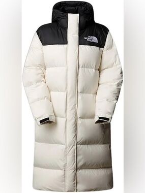 NWT! The North Face Nuptse parka long white dune M